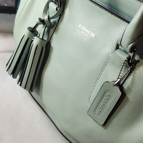 Coach Legacy Candace Carryall 24201 All Leather Satchel Seafoam/Mint 2012 EUC - Picture 7 of 16